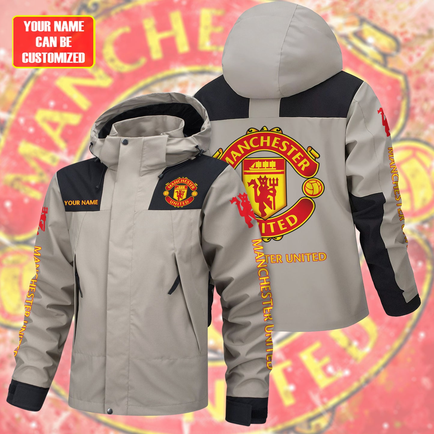 Manchester United Outdoor Sports Wind & Waterproof Drawstring Jacket