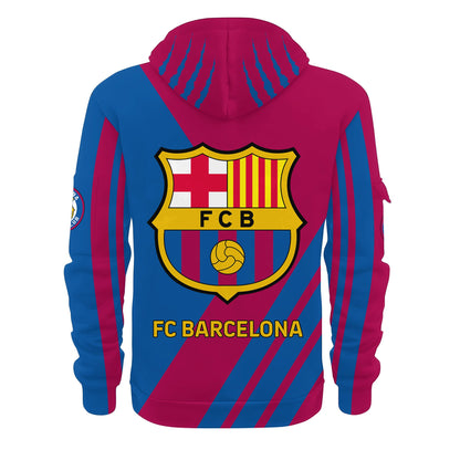 Personalized Barcelona 3D Zip-Hoodie Cotton Jacket V2