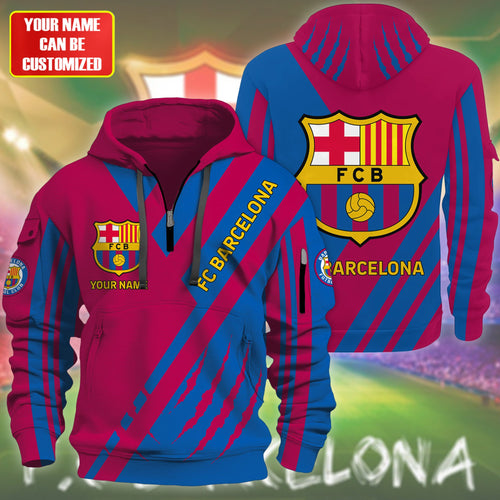 Personalized Barcelona 3D Zip-Hoodie Cotton Jacket V2