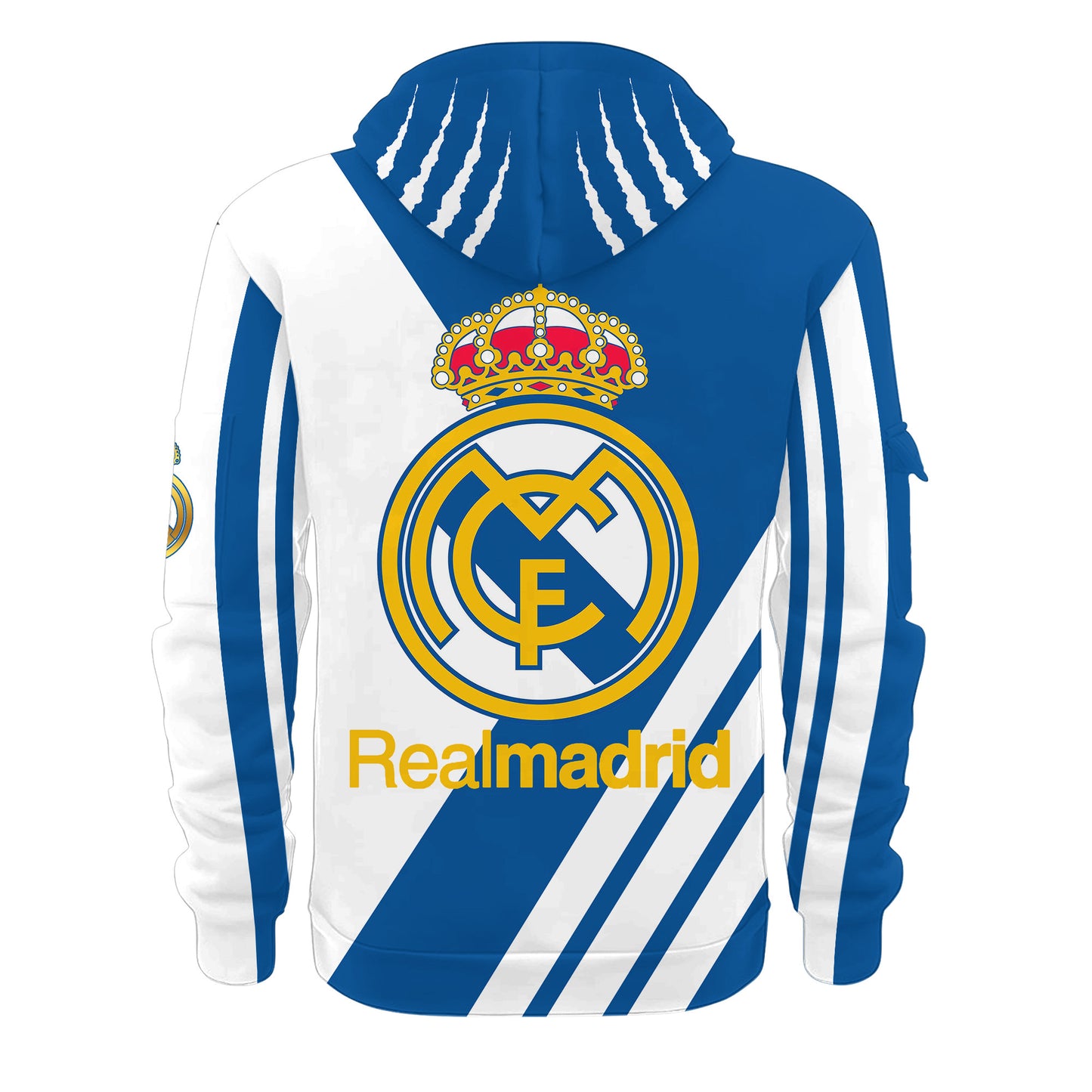 Personalized Real Madrid 3D Zip-Hoodie Cotton Jacket V2