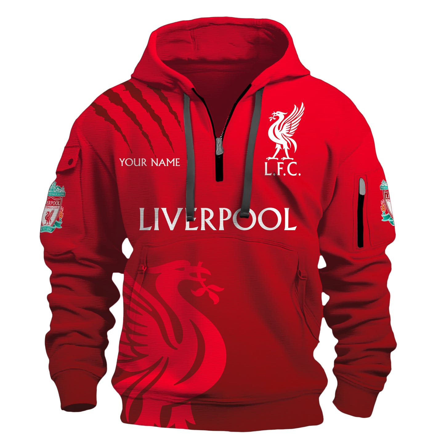 Personalized Liverpool Q4 3D Zip-Hoodie Cotton Jacket