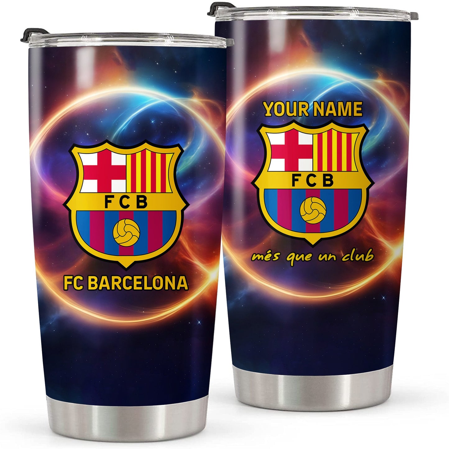 Personalized Barcelona Stainless Tumbler 20oz 30oz Cup