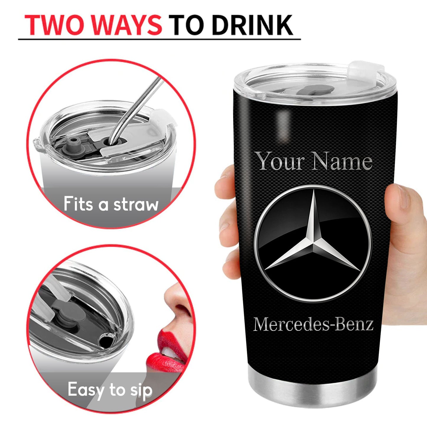 Personalized Merc Stainless Tumbler 20oz 30oz Cup