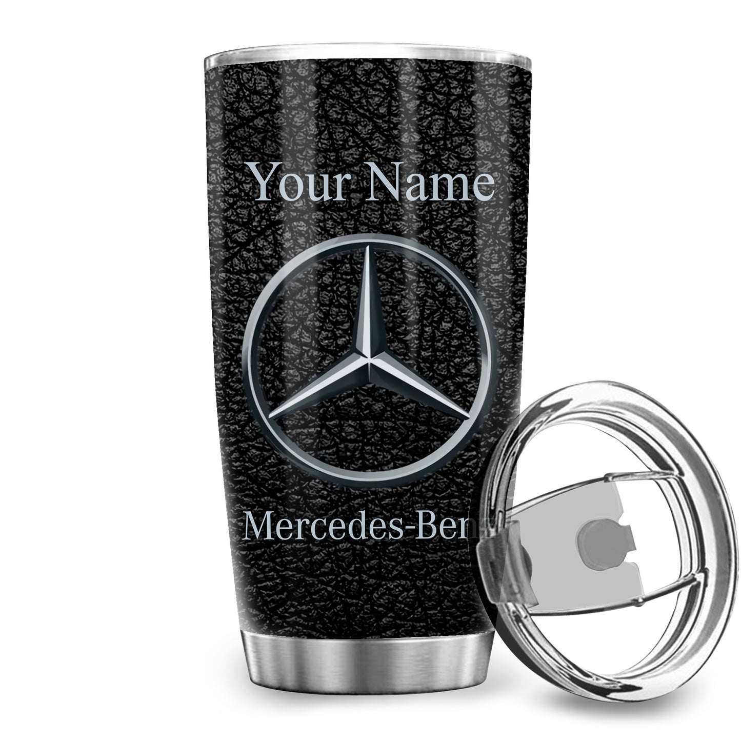 Personalized Merc Leather Stainless Tumbler 20oz 30oz Cup
