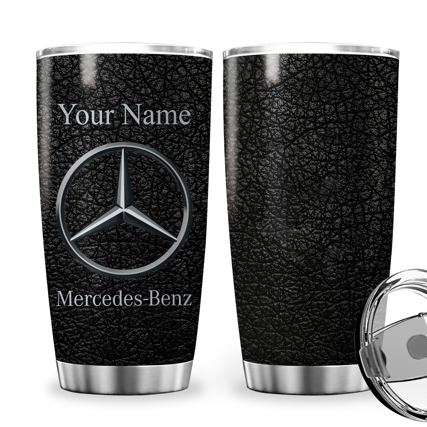 Personalized Merc Leather Stainless Tumbler 20oz 30oz Cup