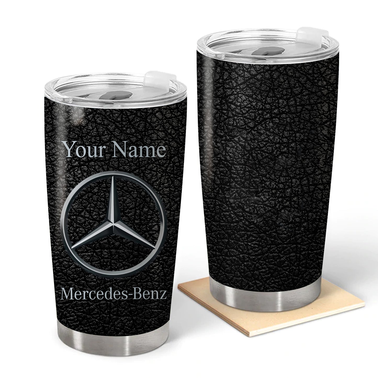 Personalized Merc Leather Stainless Tumbler 20oz 30oz Cup