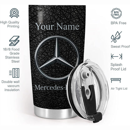 Personalized Merc Leather Stainless Tumbler 20oz 30oz Cup