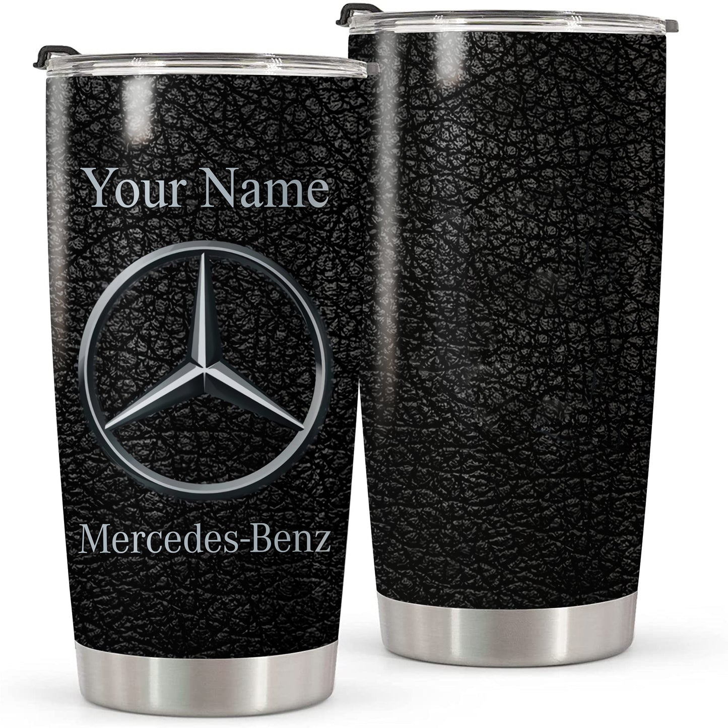 Personalized Merc Leather Stainless Tumbler 20oz 30oz Cup