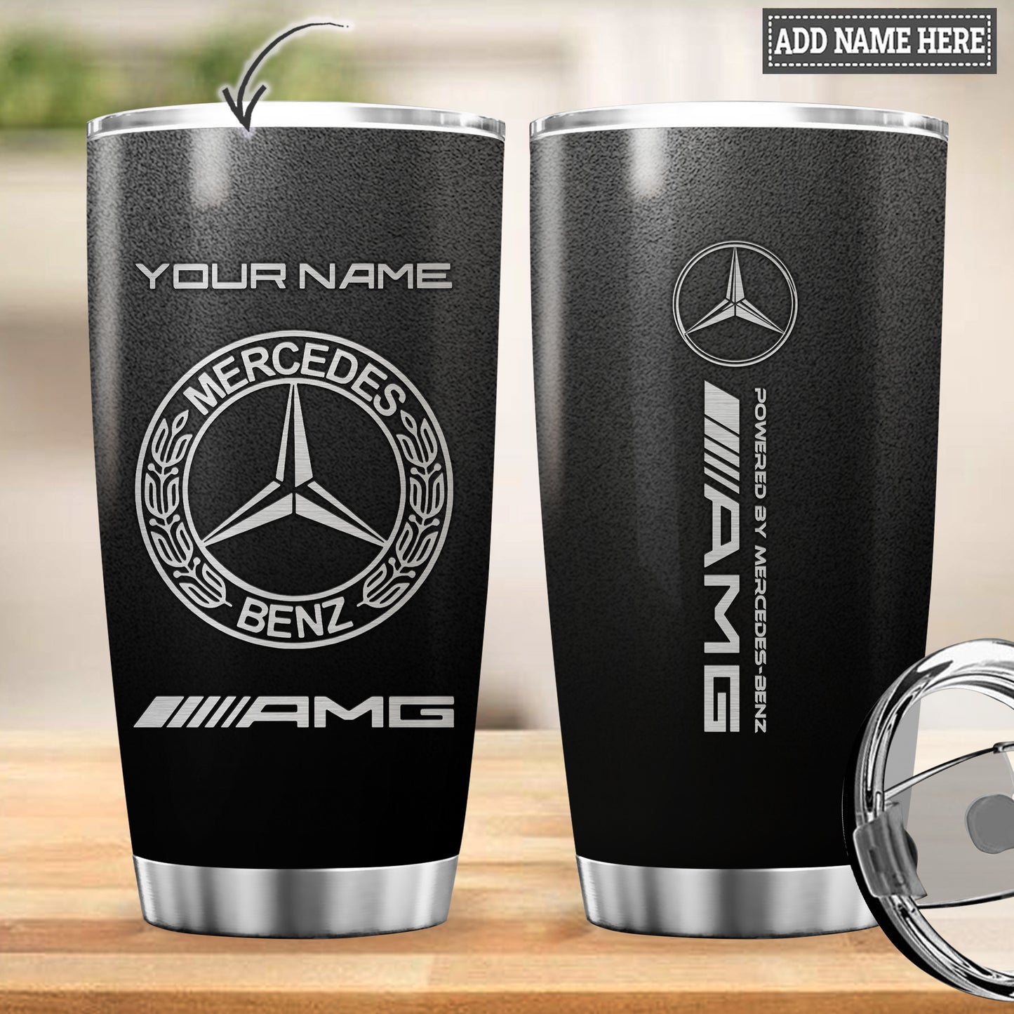 Personalized Merc AMG Stainless Tumbler 20oz 30oz Cup