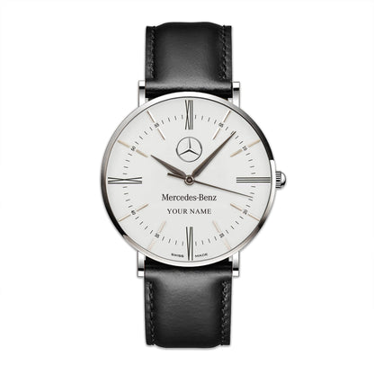 Personalized Merc Cellini Quartz Leather Watch
