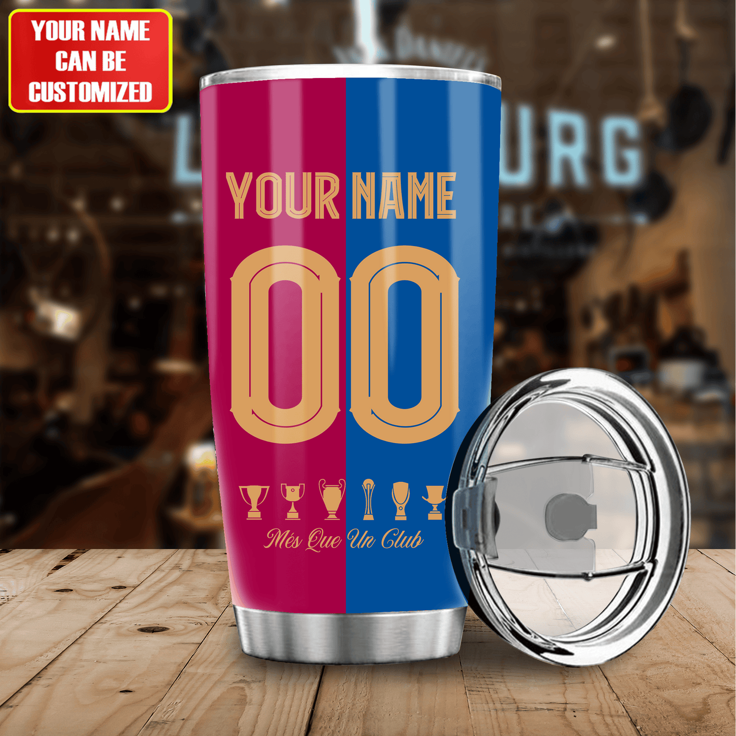 Personalized Barcelona Stainless Tumbler 20oz 30oz Cup