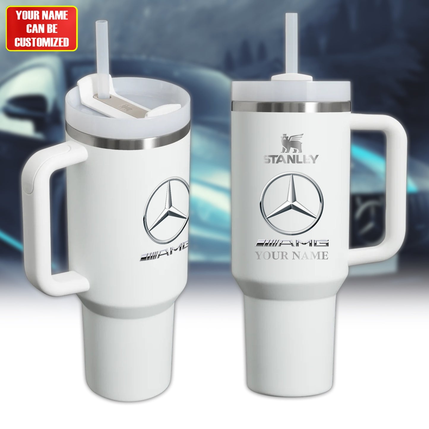 Personalized Merc AMG Stainless Stanley Tumbler 40oz Cup