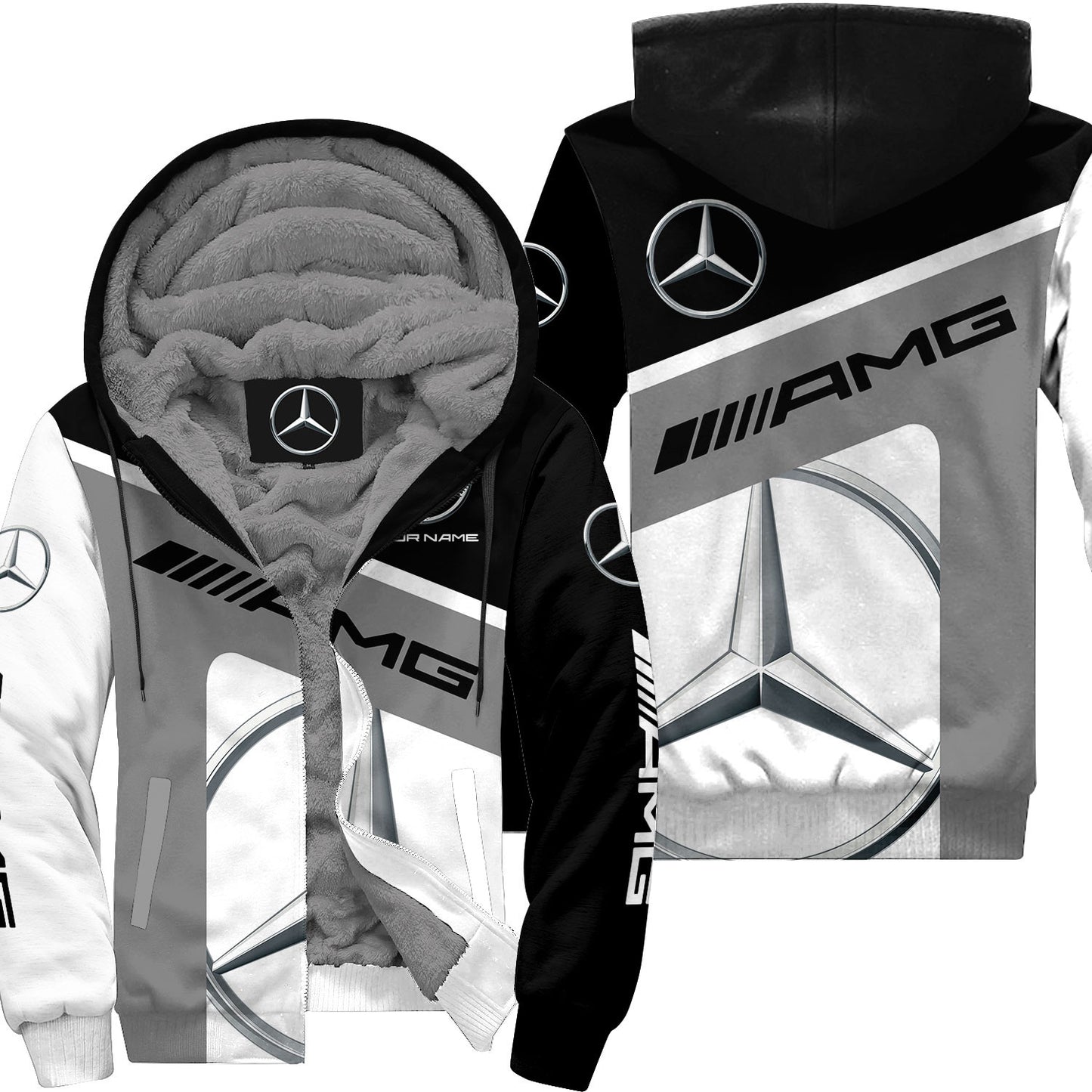 Personalized Mercedes AMG Fleece 3D All Over Printed Unisex Shirt
