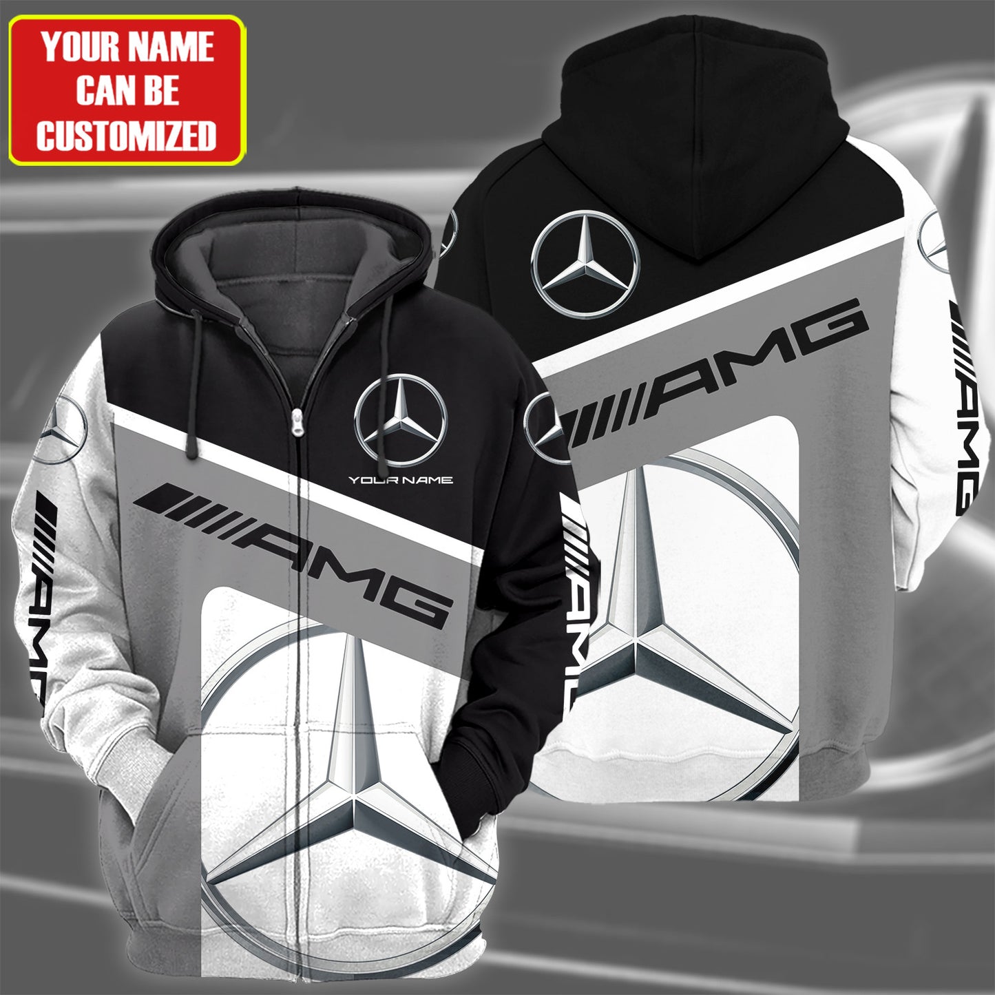 Personalized Mercedes AMG Fleece 3D All Over Printed Unisex Shirt