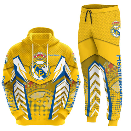 Personalized Real Madrid Q5 3D All over Printed Hoodie and Sweatpants set