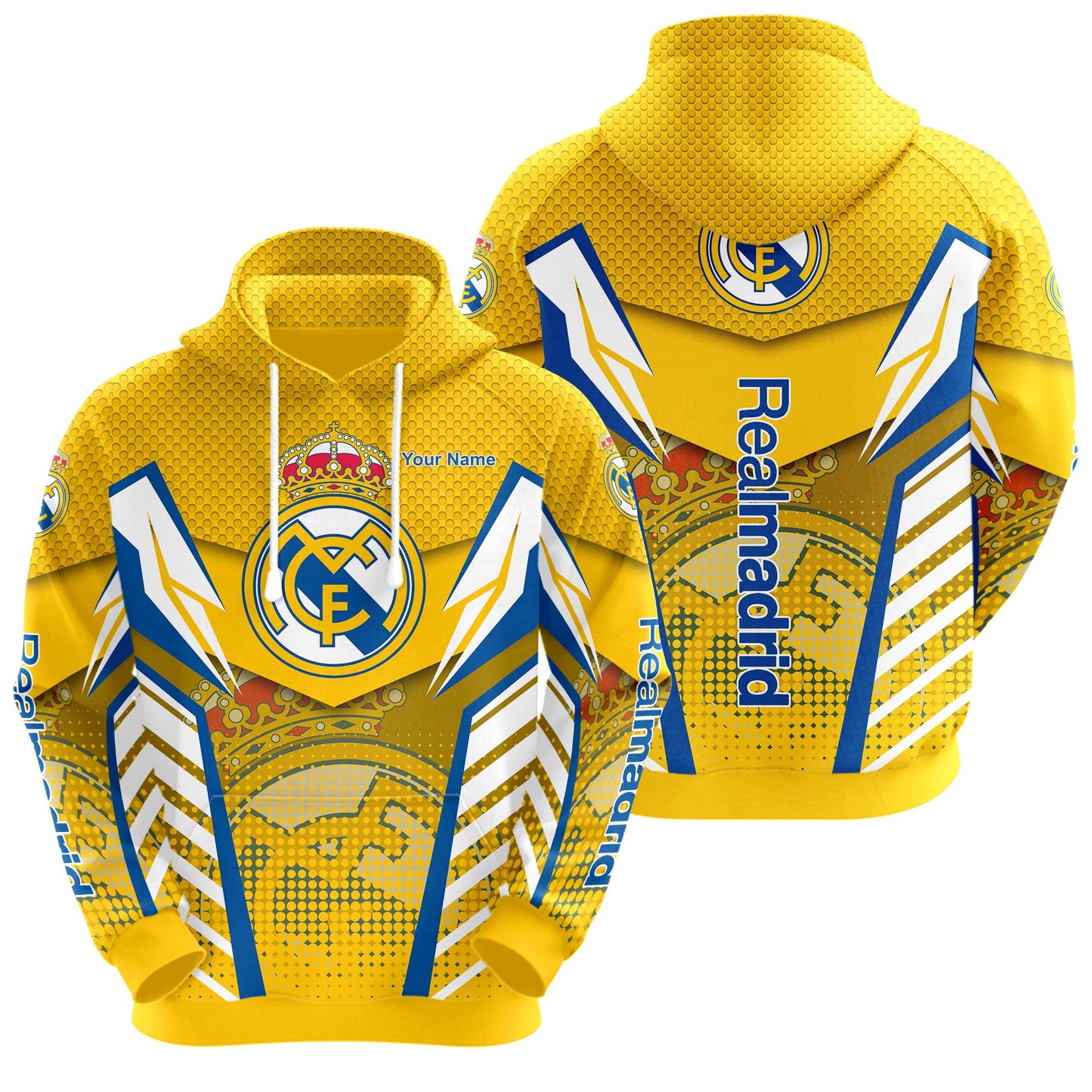 Personalized Real Madrid Q5 3D All over Printed Hoodie and Sweatpants set
