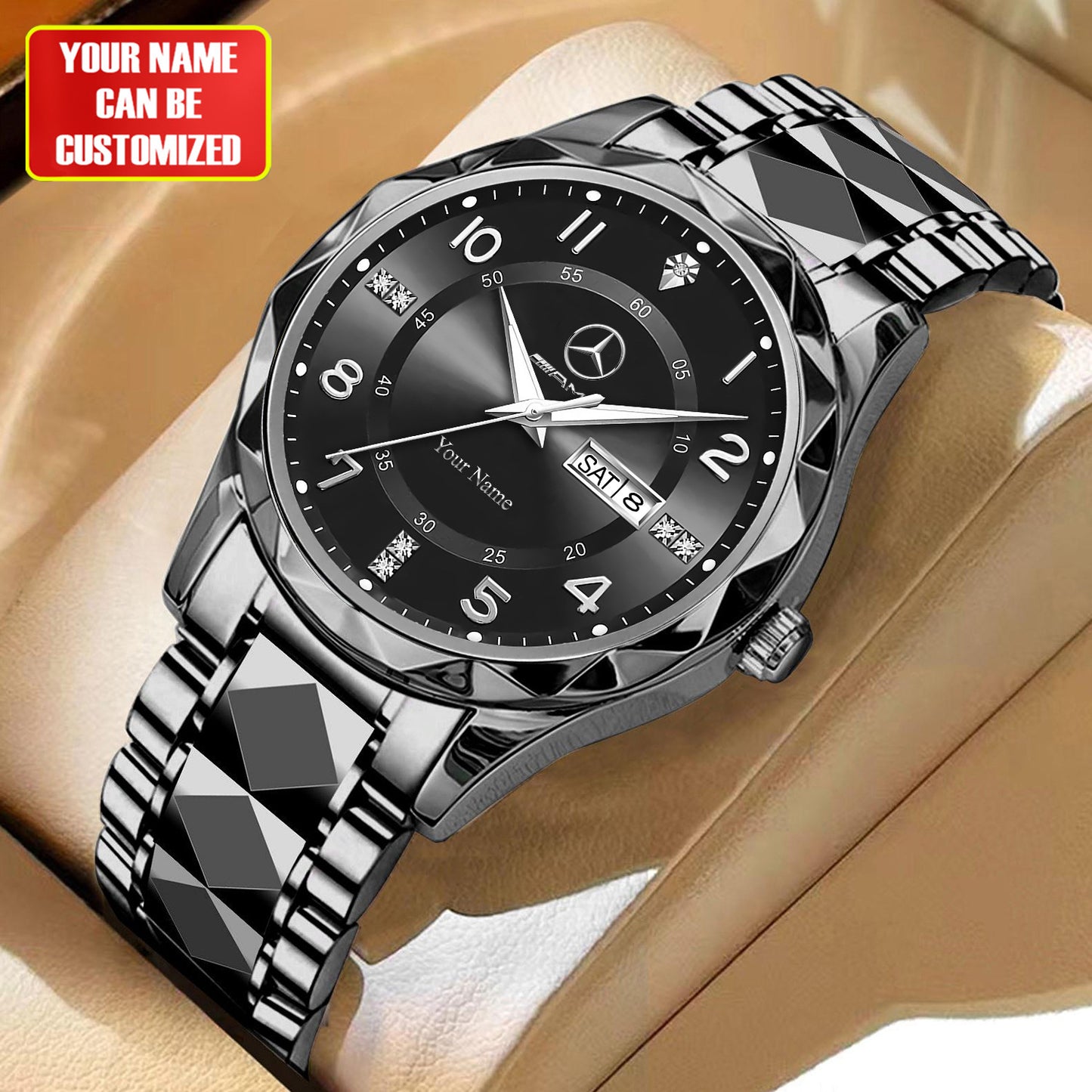 Personalized Merc AMG Alloy Charley Watch