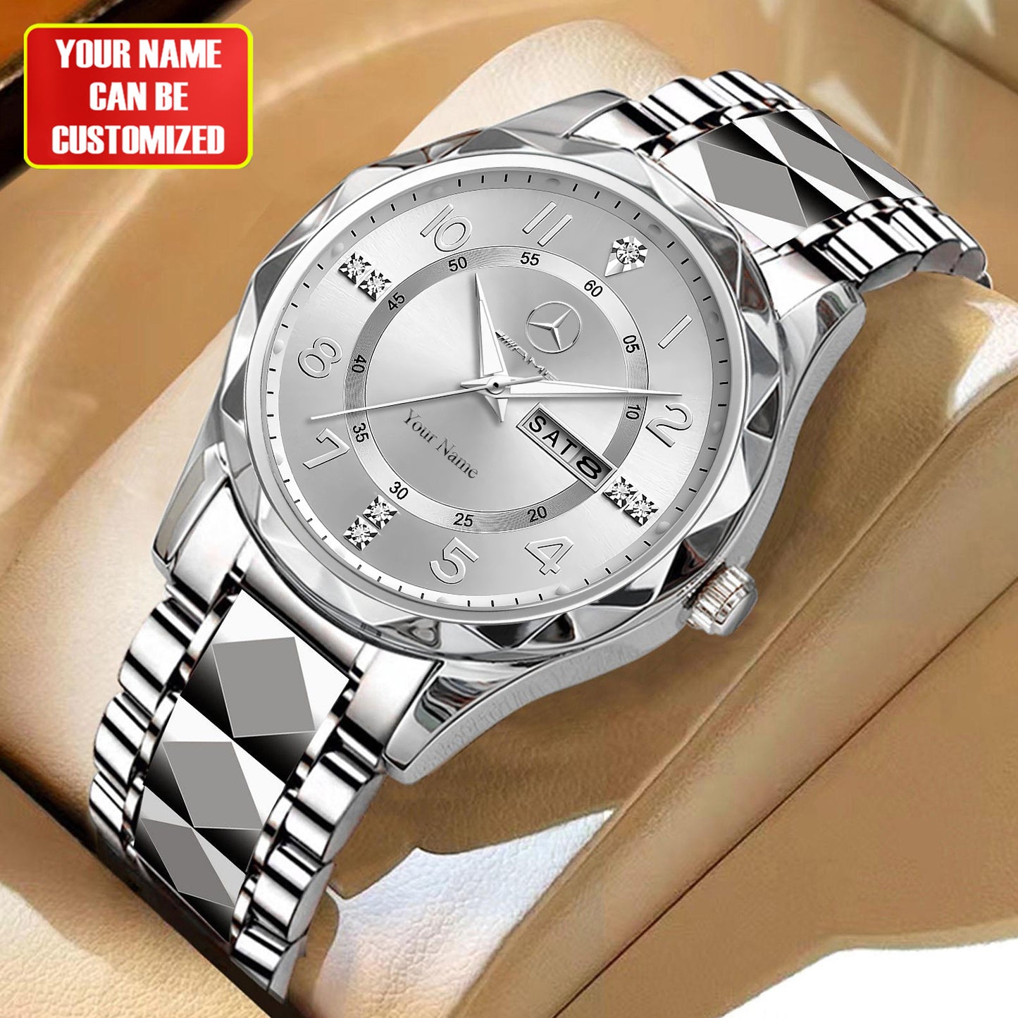 Personalized Merc AMG Alloy Charley Watch