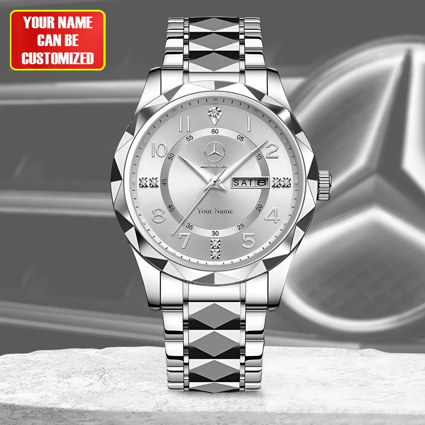 Personalized Merc AMG Alloy Charley Watch