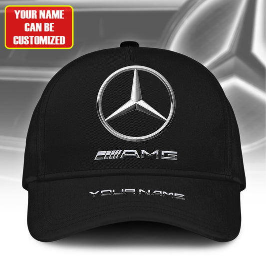 Personalized Name Mercedes AMG Classic Black Cap