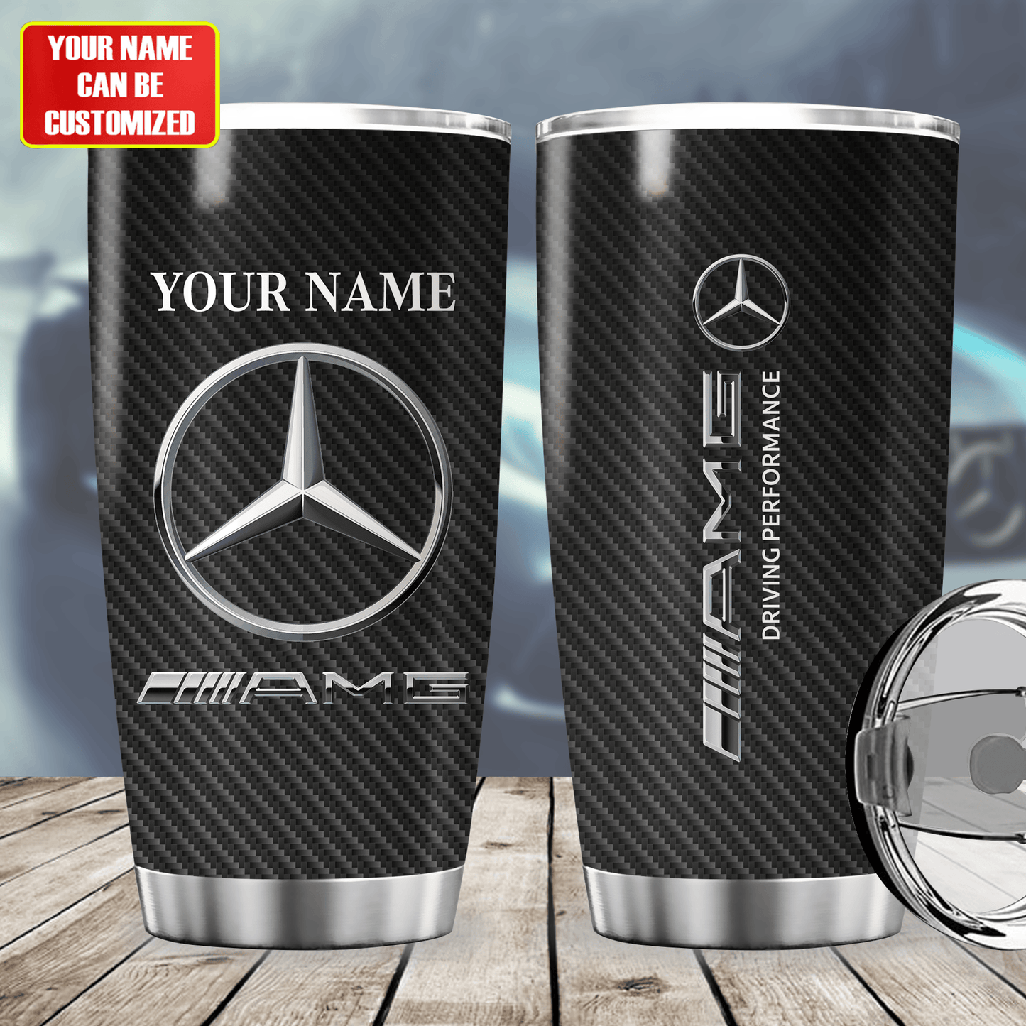 Personalized Merc AMG Stainless Tumbler 20oz 30oz Cup