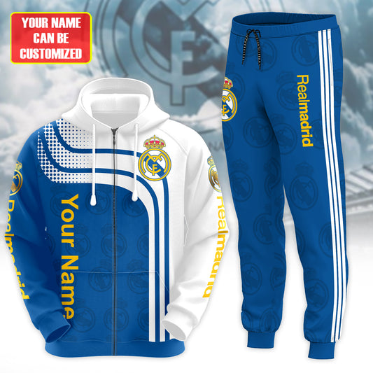 Personalized Real Madrid Q6 3D All over Printed Hoodie and Sweatpants set
