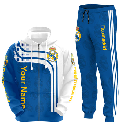 Personalized Real Madrid Q6 3D All over Printed Hoodie and Sweatpants set