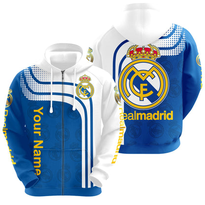 Personalized Real Madrid Q6 3D All over Printed Hoodie and Sweatpants set
