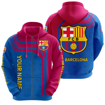Personalized Barça Q5 3D All over Printed Hoodie and Sweatpants set