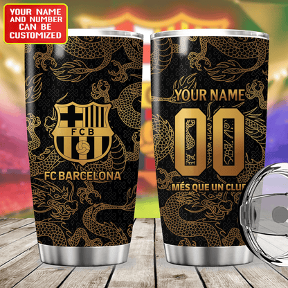 Personalized Barcelona FC Stainless Tumbler 20oz 30oz Cup