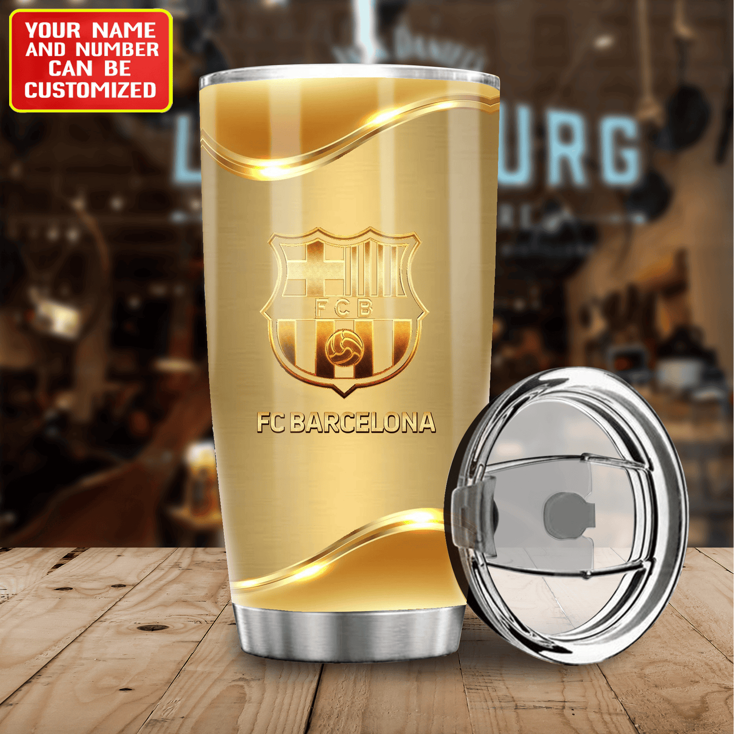 Personalized Barcelona FC V3 Stainless Tumbler 20oz 30oz Cup