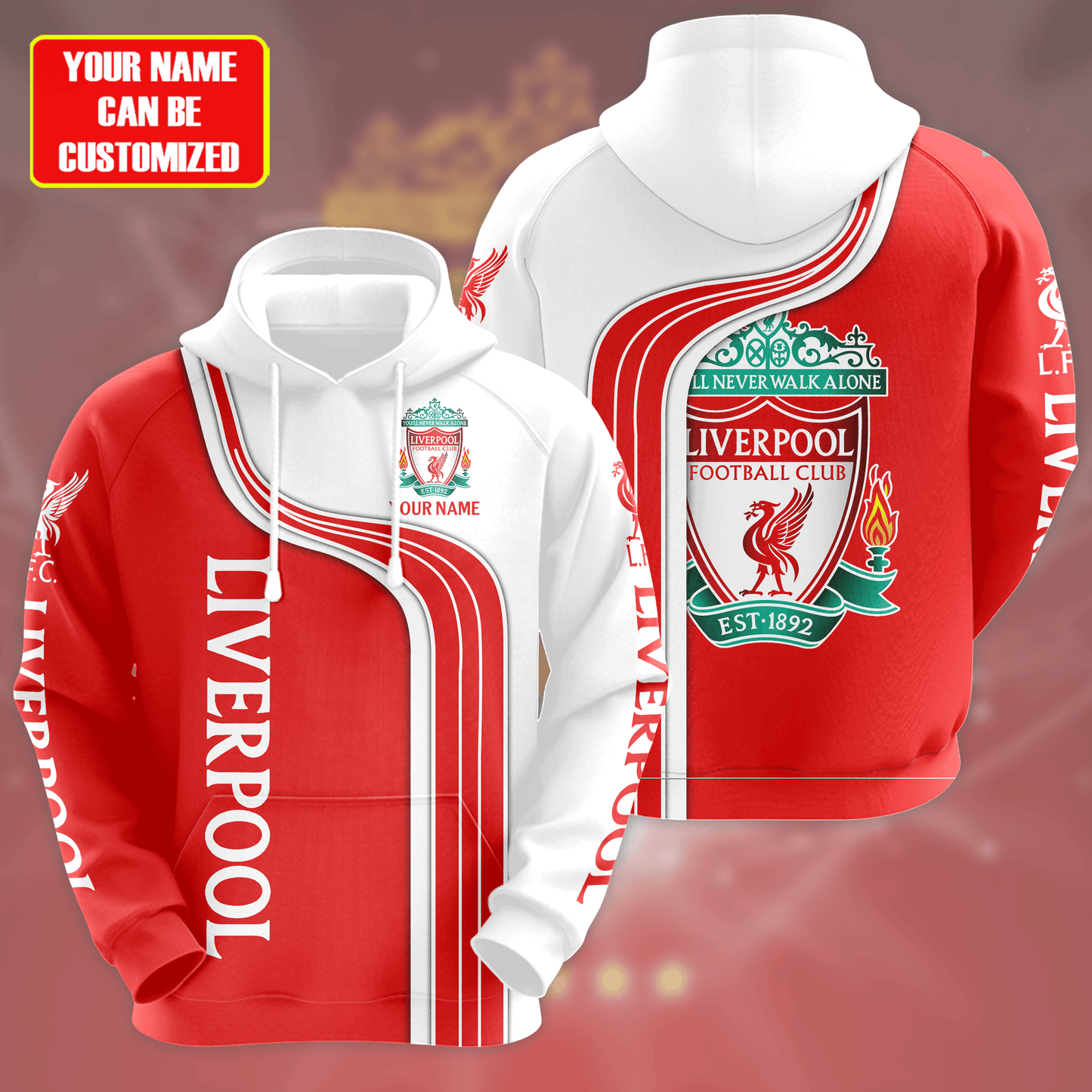 Personalized Liverpool 3D All over Printed Hoodie and Sweatpants set V2