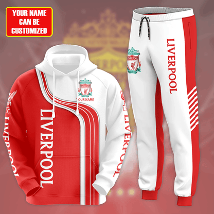 Personalized Liverpool 3D All over Printed Hoodie and Sweatpants set V2