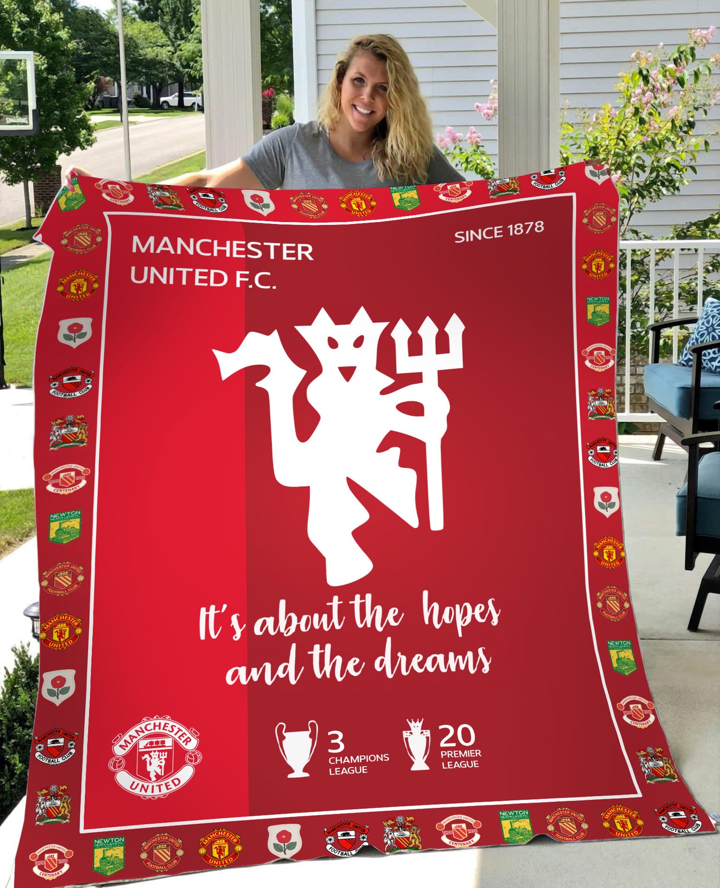 Manchester United 3D Fleece Blanket