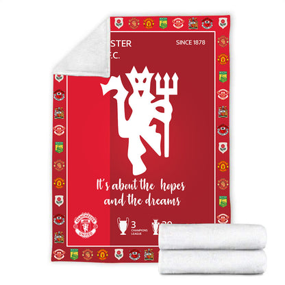 Manchester United 3D Fleece Blanket