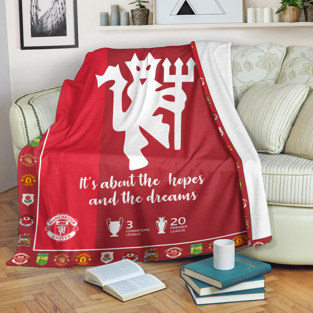 Manchester United 3D Fleece Blanket