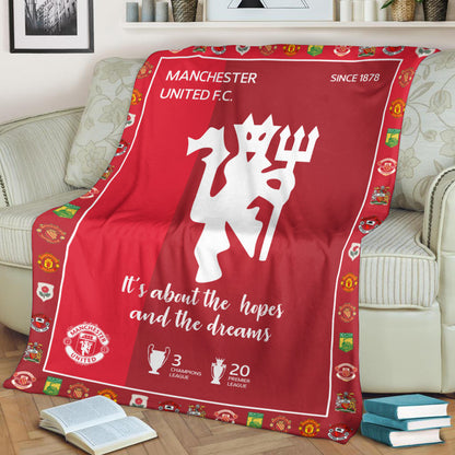 Manchester United 3D Fleece Blanket
