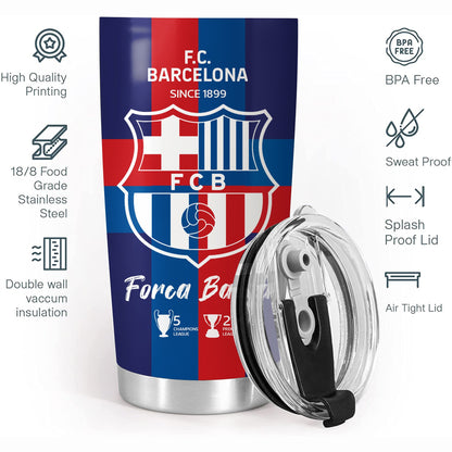 Personalized Barcelona FC V5 Stainless Tumbler 20oz 30oz Cup