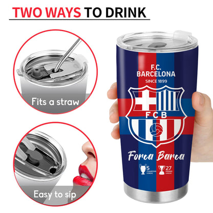 Personalized Barcelona FC V5 Stainless Tumbler 20oz 30oz Cup