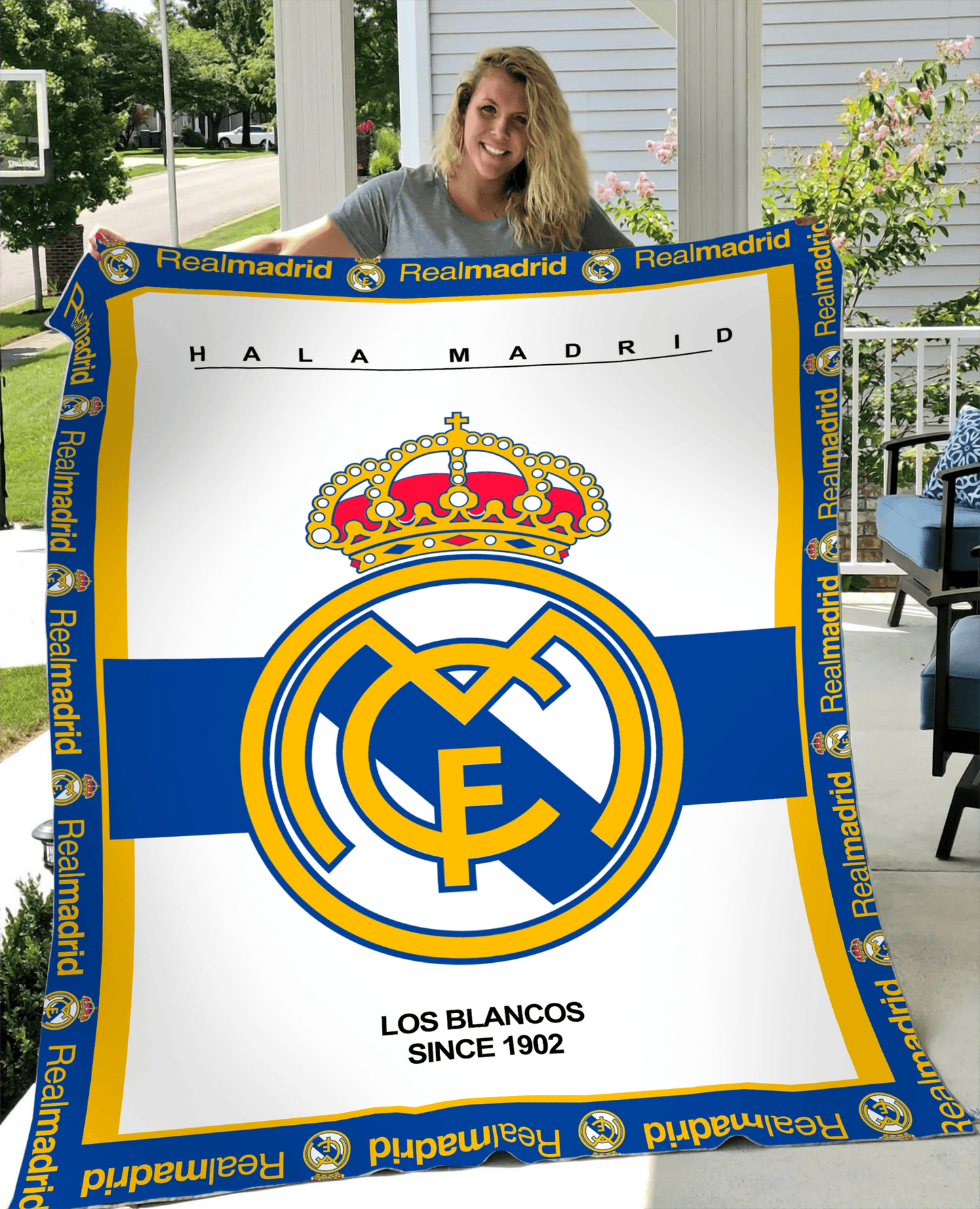 Real Madrid 3D Fleece Blanket V3