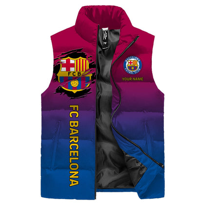 Barcelona FC Sleeveless Windproof Puffer Jacket 3D