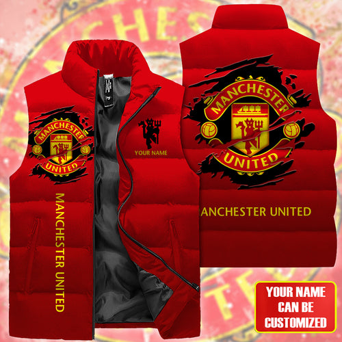 Manchester United Sleeveless Windproof Puffer Jacket 3D