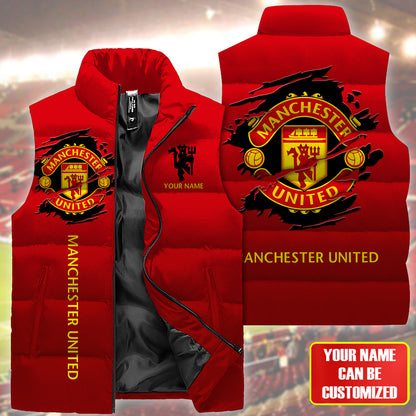 Manchester United Sleeveless Windproof Puffer Jacket 3D