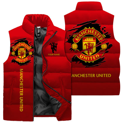 Manchester United Sleeveless Windproof Puffer Jacket 3D