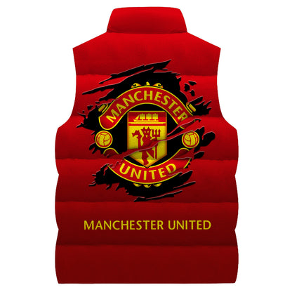 Manchester United Sleeveless Windproof Puffer Jacket 3D