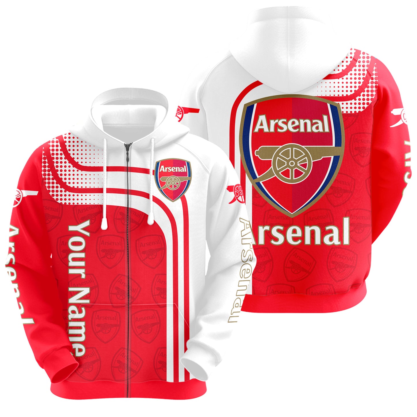 Personalized Arsenal Q3 3D All over Printed Hoodie and Sweatpants set
