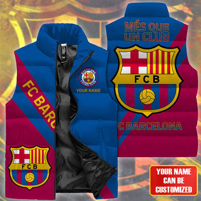 Barcelona FC V2 Sleeveless Windproof Puffer Jacket 3D