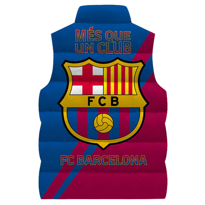 Barcelona FC V2 Sleeveless Windproof Puffer Jacket 3D