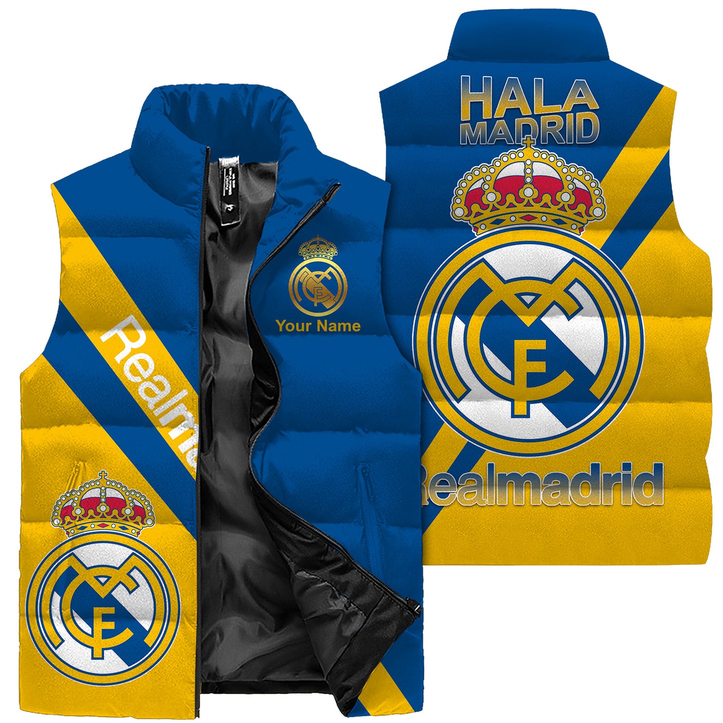Real Madrid V2 Sleeveless Windproof Puffer Jacket 3D