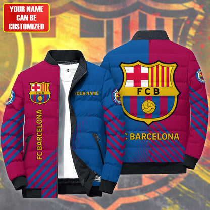 Personalized Barça Puffer Jacket v2 3D